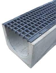 Лоток бетонный DN200 H255 мм с чугунной ячеистой