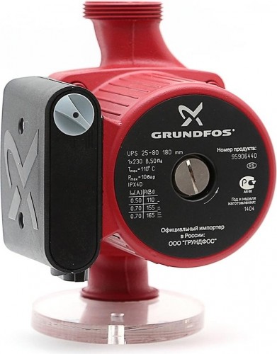 Насос циркуляционный GRUNDFOS UPS 25- 80 с гайками